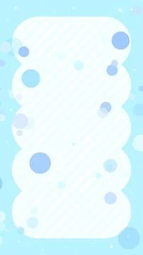 Vertical cute polka dots striped frame background blue Stock Illustration