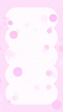 Vertical cute polka dots striped frame background pink Stock Illustration