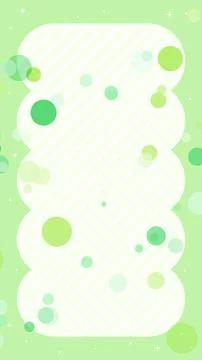 Vertical cute polka dots striped frame background green Stock Illustration