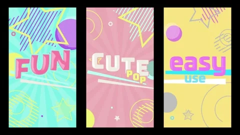 Vertical Cute Pop Title Stock After Effects