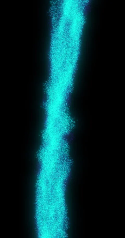 Vertical Cyan-Blue Particle Stream Stock Footage 327067585