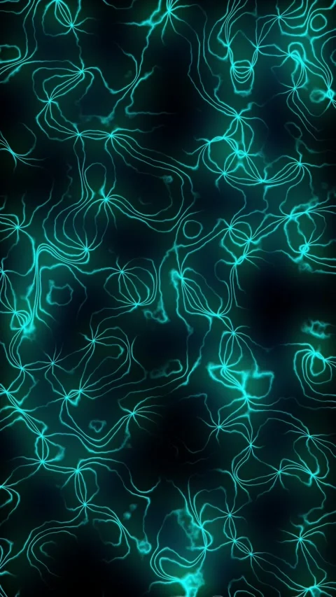 Vertical cyan electric neuron web network on black background seamless loop Stock Footage 342344280
