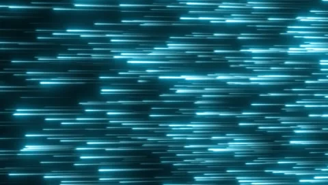 Vertical cyan light streaks fall like digital rain Stock Footage 337185337