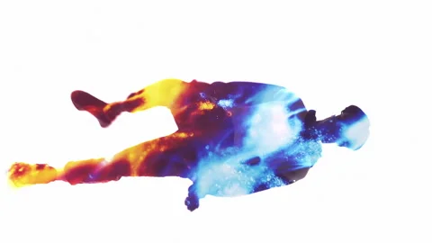 Vertical dancer energy breakdance sparks guy style Stock Footage 316898289