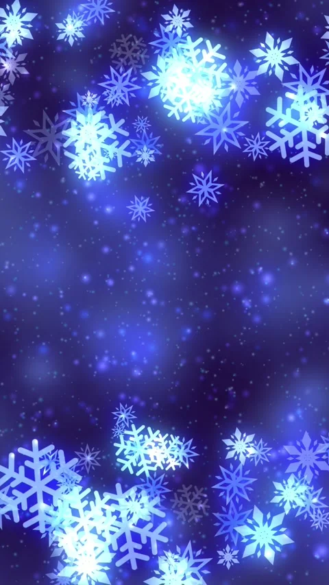 Vertical Dark Blue Snowflakes Winter Loop 10s Stock Footage 319626650