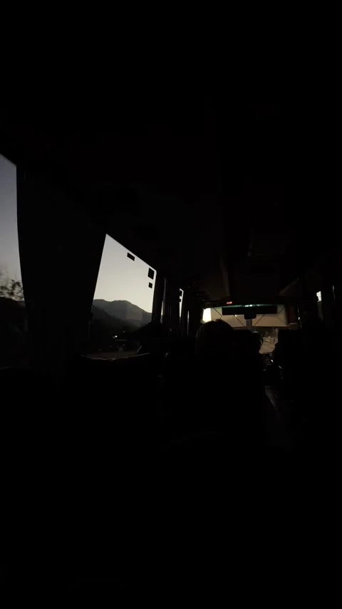 Vertical Dark Cinematic View from Moving Vehicle at Night Stock Footage 339044948