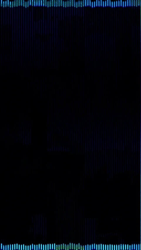 Vertical dark digital scanline overlay with blue cyber glitch blocks, deep .. Stock Footage 335401312