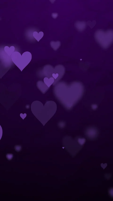 Vertical Dark Purple Hearts Loop Love Background Stock-Footage 328279660