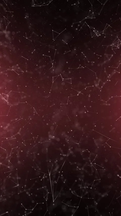 Vertical dark red cyber space network lines dots animation Stock Footage 341901004
