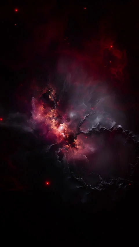 Vertical Dark Science Fiction Deep Space Nebula with White Dwarf Supernova St 스톡 동영상 260348890
