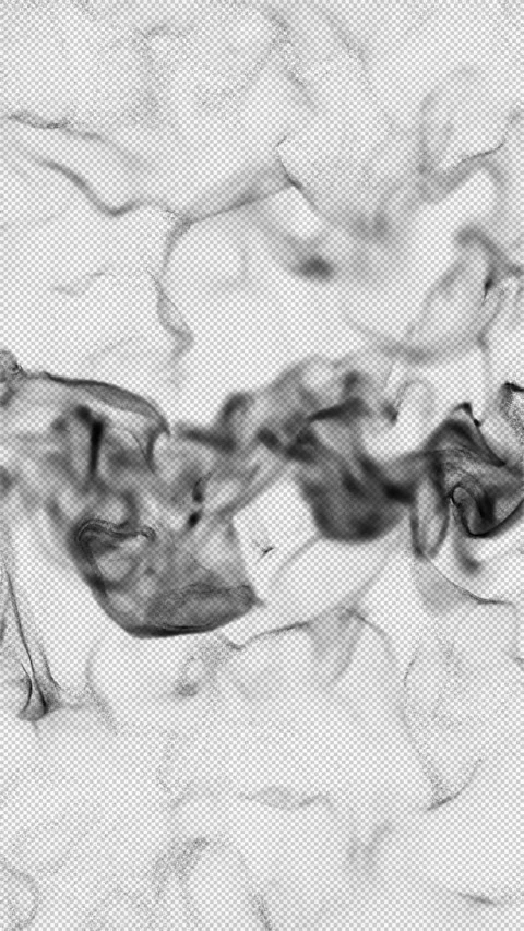 Vertical Dark Smoke Collision Isolated With Transparency Stock-Footage 344972999