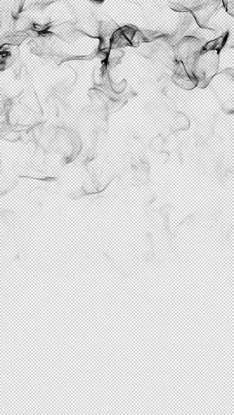 Vertical Dark Smoke Wave With Alpha Channel Stock-Footage 344973833
