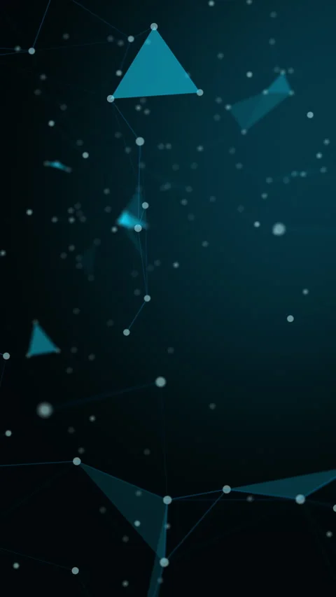 Vertical dark teal plexus network background for mobile screens Stock Footage 344306942