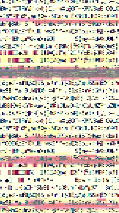 Vertical data error digital glitch colorful text Stock Footage 237884432