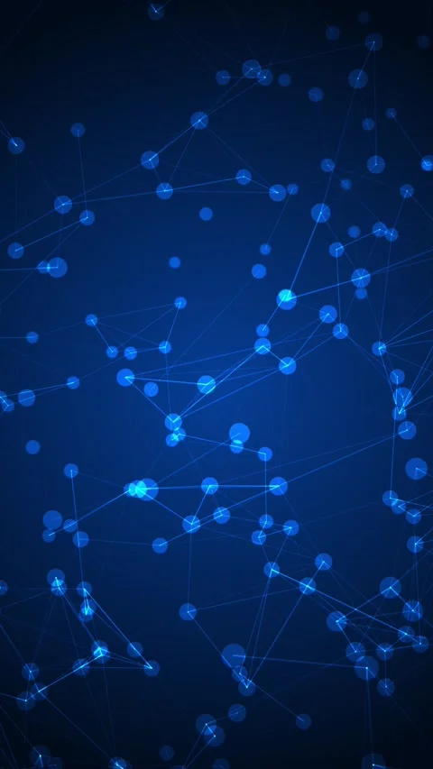 Vertical data particles animation, seamless loop tech background, mobile 4k. Stock Footage 334629934