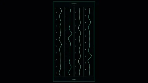 Vertical Data Stream HUD Seamless Loop Stock Footage 342231030