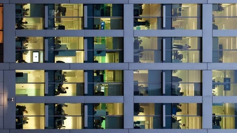 Vertical day to night timelapse of modern office block Video stock 106910745