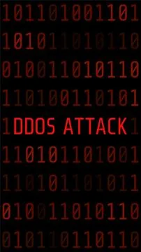 Vertical Ddos Warning Technology Illustration Background Stockillustratie