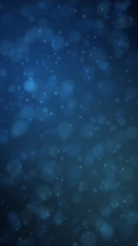 Vertical deep blue background with softly glowing bokeh circles drifting slowly Stock Footage 345184961