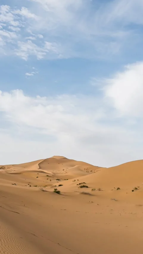 Vertical Desert Clouds Flow Nature Landscape Motion Timelapse Video Stock Footage 327672426