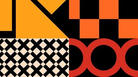 Vertical Diamond Shape Art in Split Background 스톡 일러스트