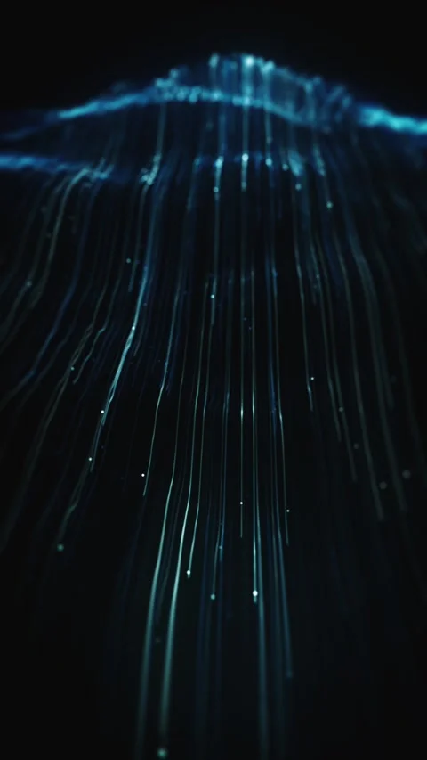 Vertical Digital Data Technology Lines Flowing Stock Footage 343525598