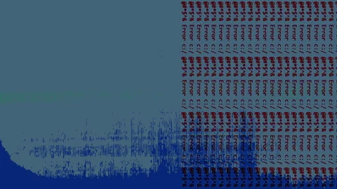 Vertical digital error computer glitch script text Stock Footage 244229697