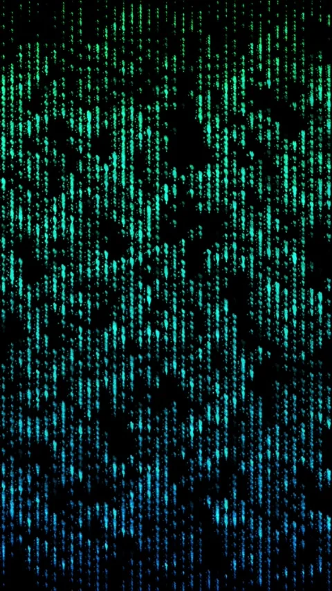Vertical Digital Matrix Abstract Rain 4K loop Stock Footage 305279063