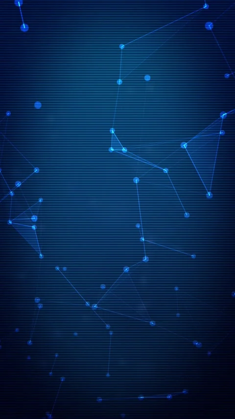 Vertical digital network animation, seamless loop lines and nodes, 4k. Stock Footage 334629657