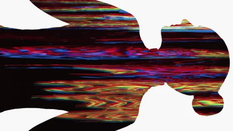 Vertical digital portrait healing energy woman Stock Footage 248913014