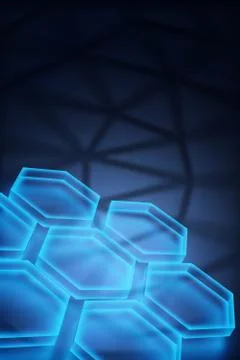 Vertical digital technology concept, abstract background. 3d rendered 스톡 일러스트