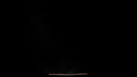 Vertical Dirt Explosion Billowing Dust Plume On Black Screen Stock Footage 336315456