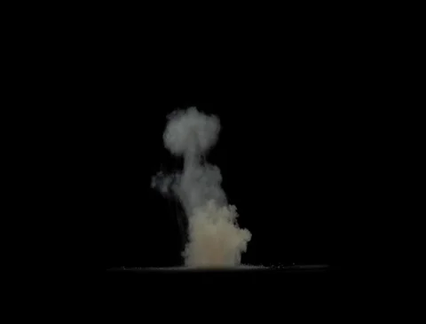 Vertical Dirt Explosion Compositing Element On Black Screen Stock Footage 335379466