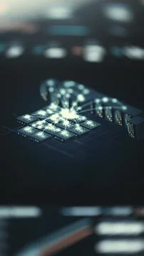 Vertical Distributed GPU Cluster Network Foto stock