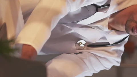 Vertical doctor dissertation working man science Stock Footage 231051526