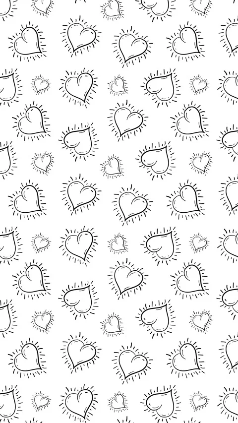Vertical Doodle Hearts Pattern Video stock 273830490
