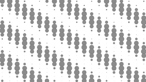 Vertical dot pattern featuring grey dots of varying sizes on a white background. Video stock 288186385