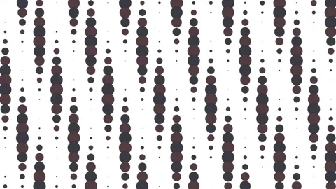 Vertical dot pattern featuring grey and maroon dots of varying sizes on white  스톡 동영상 288186817