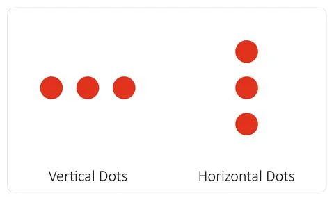 Vertical Dots and horizontal Dots Stock Illustration