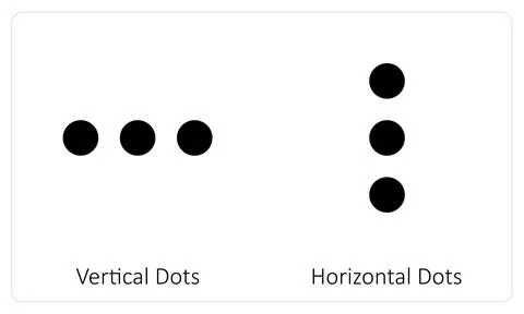 Vertical Dots and horizontal Dots Stock Illustration