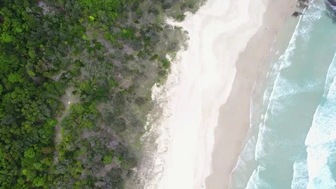 Vertical Down Shot of Beautiful Australian Beack 4K Stockbeeldmateriaal 83066056