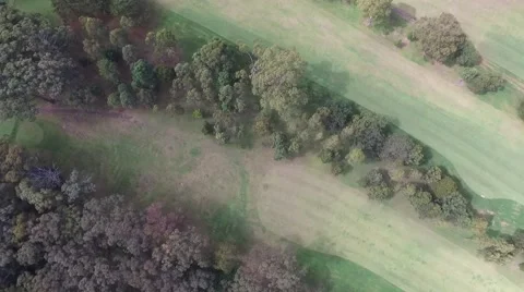 Vertical Down Shot of Golf Course Stockbeeldmateriaal 61689941