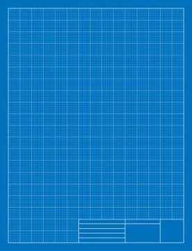 Vertical Drafting Blueprint, Grid, Architecture Illustrazione stock