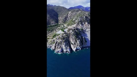 Vertical Dragon Road Coastal Cliffs Ca Na Phan Rang Vietnam Stock Footage 332842978