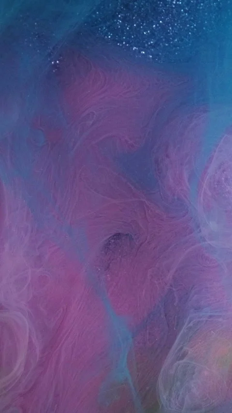 Vertical dream cloud splash curves smoke paint ink Stock Footage 314616979