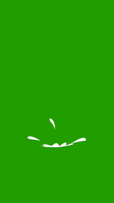 Vertical drip water and splash isolated green Stock Footage 340773299