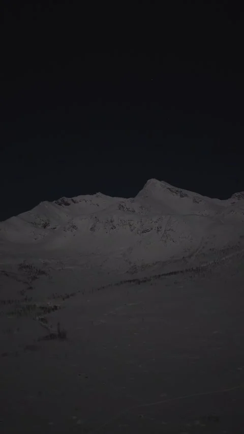 Vertical Drone Shot of Mountain Peak in Winter Видео 338401592
