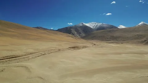 Vertical drone shot of raw landscape of Ladakh. Stock Footage 310806924