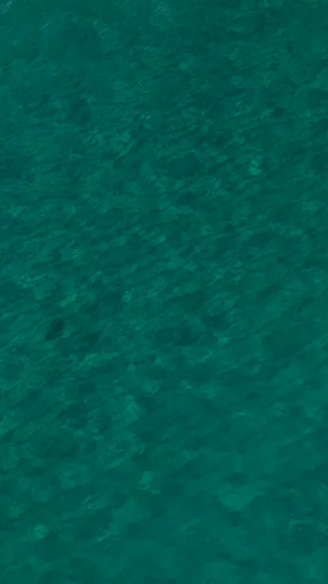 Vertical drone view of blue sea with gentle waves and clean minimal aesthetic Stock-Footage 341829958