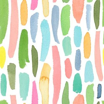 Vertical drops and lines bright watercolor pattern Illustrazione stock